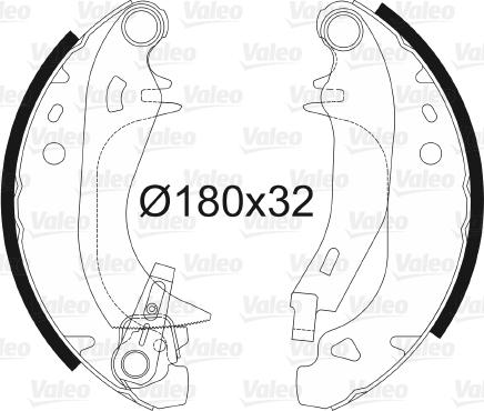 Valeo 562453 - Jeu de mâchoires de frein cwaw.fr