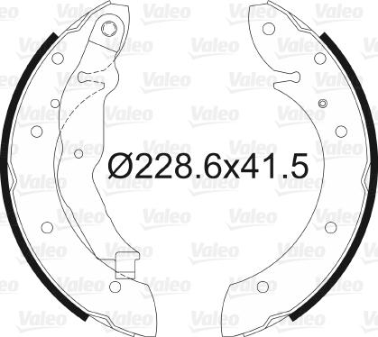 Valeo 562551 - Jeu de mâchoires de frein cwaw.fr