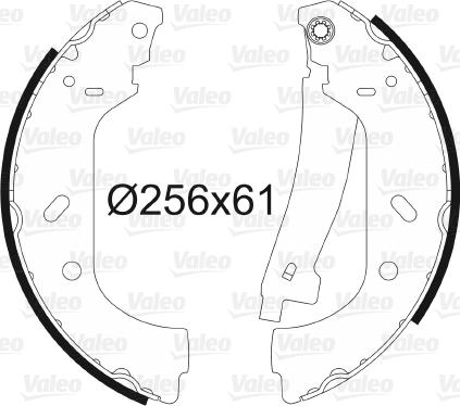 Valeo 562552 - Jeu de mâchoires de frein cwaw.fr