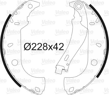 Valeo 562585 - Jeu de mâchoires de frein cwaw.fr