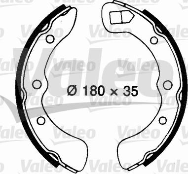 Valeo 562696 - Jeu de mâchoires de frein cwaw.fr