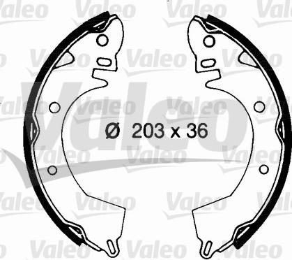 Valeo 562688 - Jeu de mâchoires de frein cwaw.fr