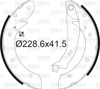 Valeo 562630 - Jeu de mâchoires de frein cwaw.fr