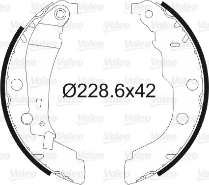 Valeo 562628 - Jeu de mâchoires de frein cwaw.fr