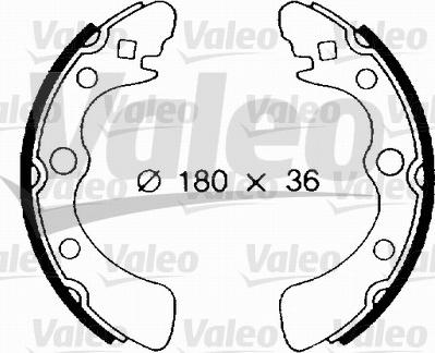 Valeo 562679 - Jeu de mâchoires de frein cwaw.fr