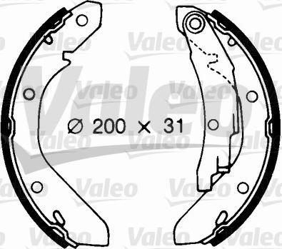 Valeo 562678 - Jeu de mâchoires de frein cwaw.fr