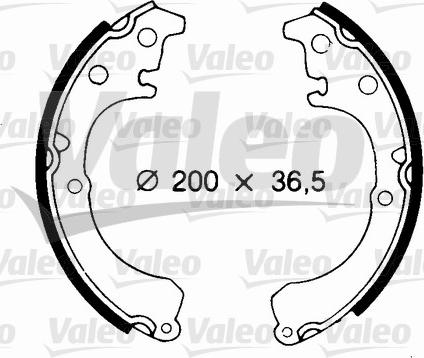 Valeo 562677 - Jeu de mâchoires de frein cwaw.fr