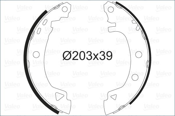 Valeo 562041 - Jeu de mâchoires de frein cwaw.fr