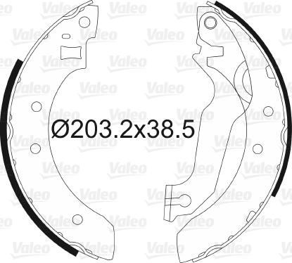 Valeo 562054 - Jeu de mâchoires de frein cwaw.fr