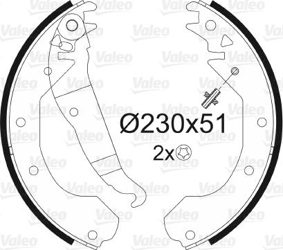 Valeo 562058 - Jeu de mâchoires de frein cwaw.fr