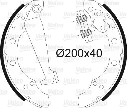 Valeo 562080 - Jeu de mâchoires de frein cwaw.fr