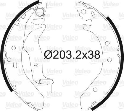 Valeo 562087 - Jeu de mâchoires de frein cwaw.fr