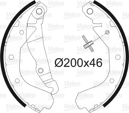 Valeo 562038 - Jeu de mâchoires de frein cwaw.fr