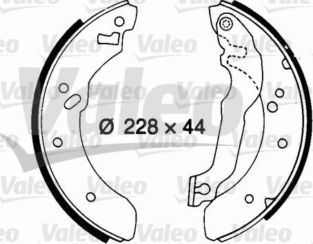 Valeo 562070 - Jeu de mâchoires de frein cwaw.fr