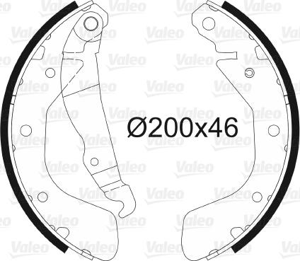 Valeo 562078 - Jeu de mâchoires de frein cwaw.fr