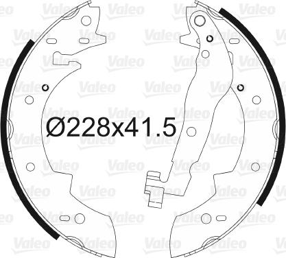 Valeo 562105 - Jeu de mâchoires de frein cwaw.fr