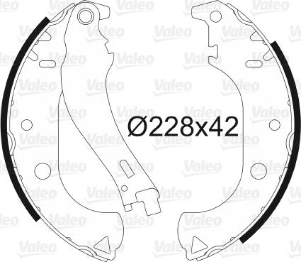 Valeo 562806 - Jeu de mâchoires de frein cwaw.fr