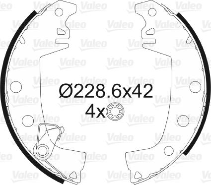 Valeo 562383 - Jeu de mâchoires de frein cwaw.fr