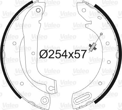 Valeo 562752 - Jeu de mâchoires de frein cwaw.fr