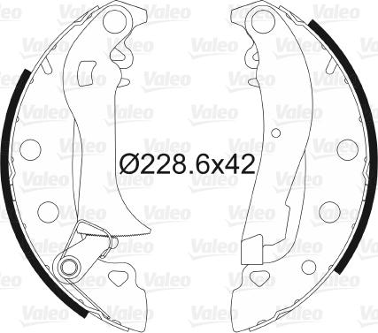 Valeo 562764 - Jeu de mâchoires de frein cwaw.fr