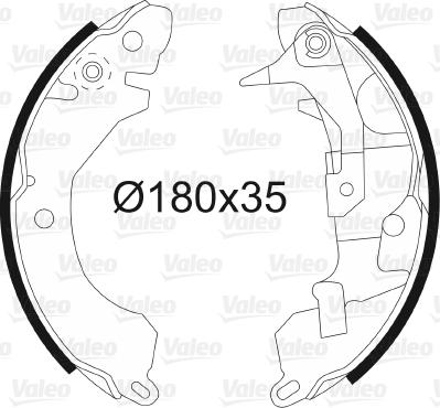 Valeo 562705 - Jeu de mâchoires de frein cwaw.fr