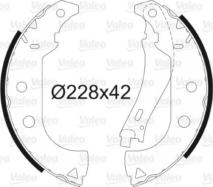 Valeo 562787 - Jeu de mâchoires de frein cwaw.fr