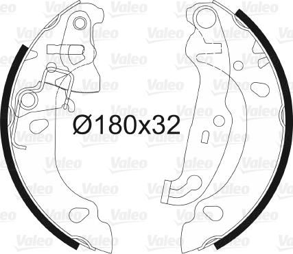 Valeo 562771 - Jeu de mâchoires de frein cwaw.fr