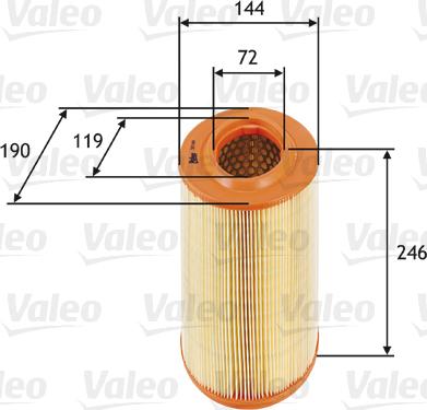 Valeo 585669 - Filtre à air cwaw.fr