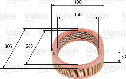 Valeo 585627 - Filtre à air cwaw.fr