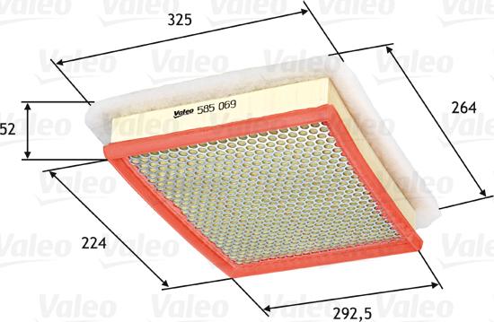 Valeo 585069 - Filtre à air cwaw.fr