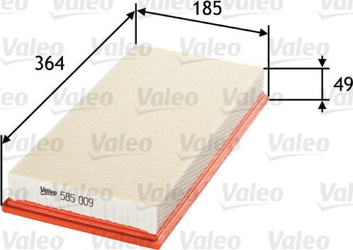 Valeo 585009 - Filtre à air cwaw.fr