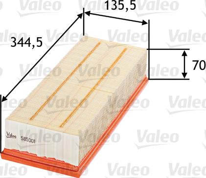 Valeo 585001 - Filtre à air cwaw.fr