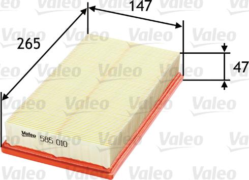 Valeo 585010 - Filtre à air cwaw.fr