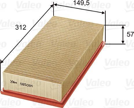 Valeo 585084 - Filtre à air cwaw.fr