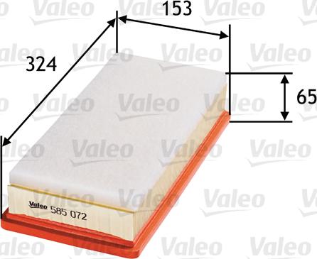 Valeo 585072 - Filtre à air cwaw.fr