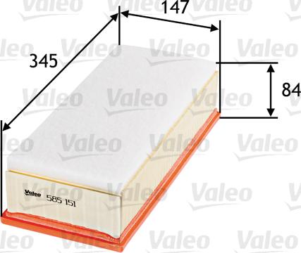 Valeo 585151 - Filtre à air cwaw.fr