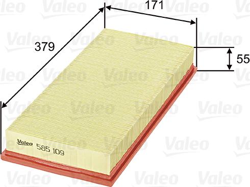 Valeo 585109 - Filtre à air cwaw.fr