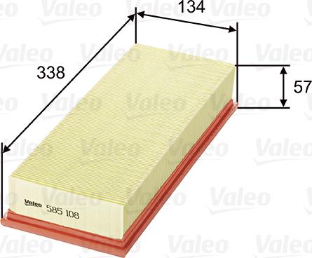 Valeo 585108 - Filtre à air cwaw.fr