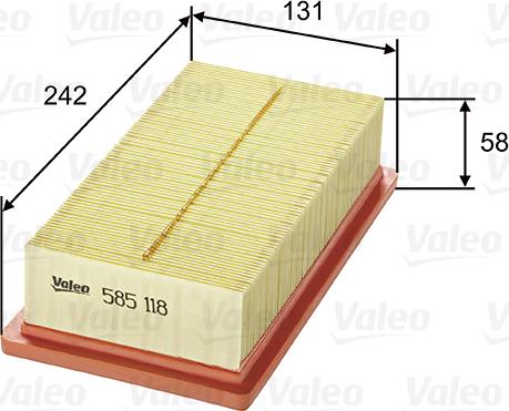 Valeo 585118 - Filtre à air cwaw.fr