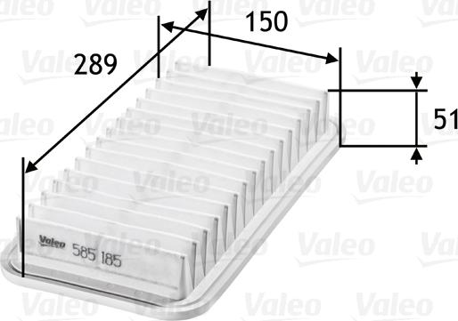 Valeo 585185 - Filtre à air cwaw.fr