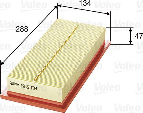 Valeo 585134 - Filtre à air cwaw.fr