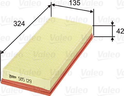 Valeo 585129 - Filtre à air cwaw.fr