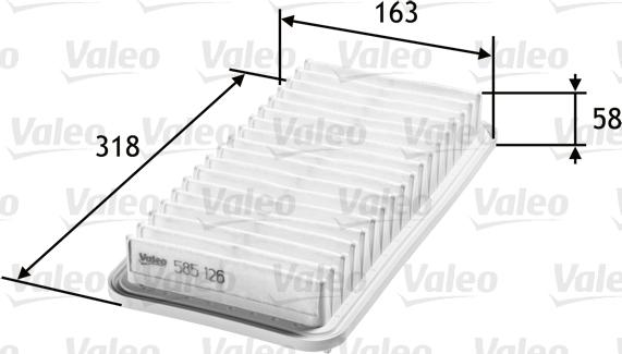 Valeo 585126 - Filtre à air cwaw.fr