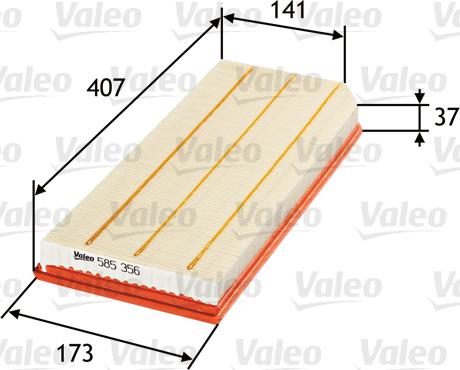 Valeo 585356 - Filtre à air cwaw.fr