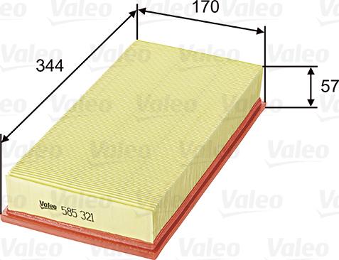 Valeo 585321 - Filtre à air cwaw.fr