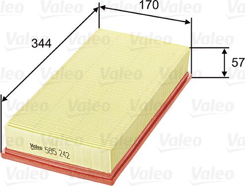 Valeo 585242 - Filtre à air cwaw.fr