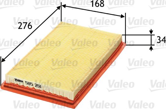 Valeo 585251 - Filtre à air cwaw.fr