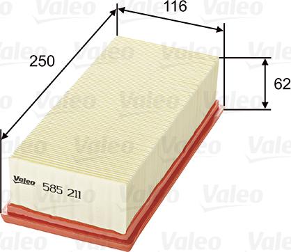 Valeo 585211 - Filtre à air cwaw.fr