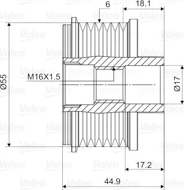 Valeo 588061 - Poulie, alternateur cwaw.fr