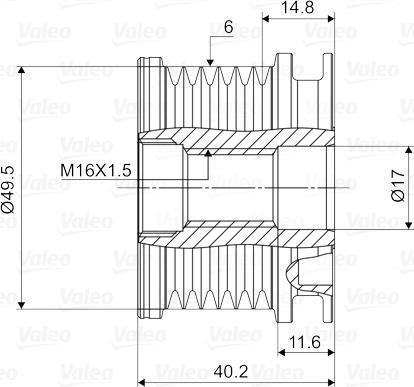 Valeo 588016 - Poulie, alternateur cwaw.fr